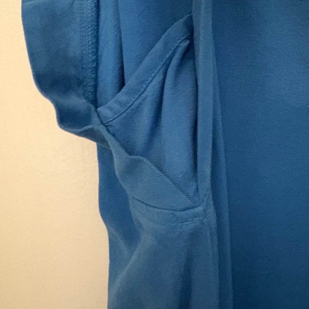 Maven West Blue Tencel Rayon Fringe Hem Sleeveless‎ Shift Dress Womens Small - Picture 4 of 6